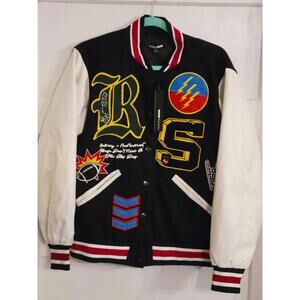 Fashion Nova Winning Game Womens Varsity Jacket Size L See Pics For Defect